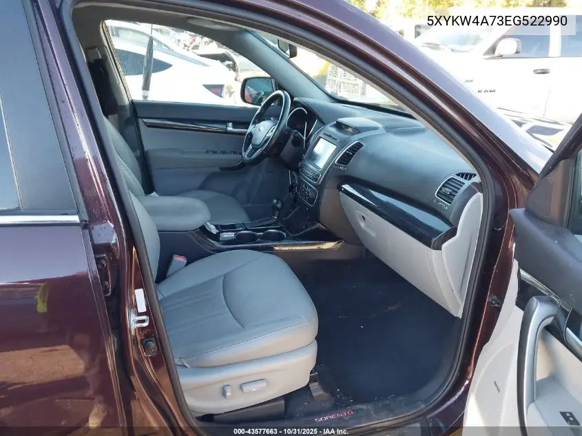 5XYKW4A73EG522990 2014 Kia Sorento Sx