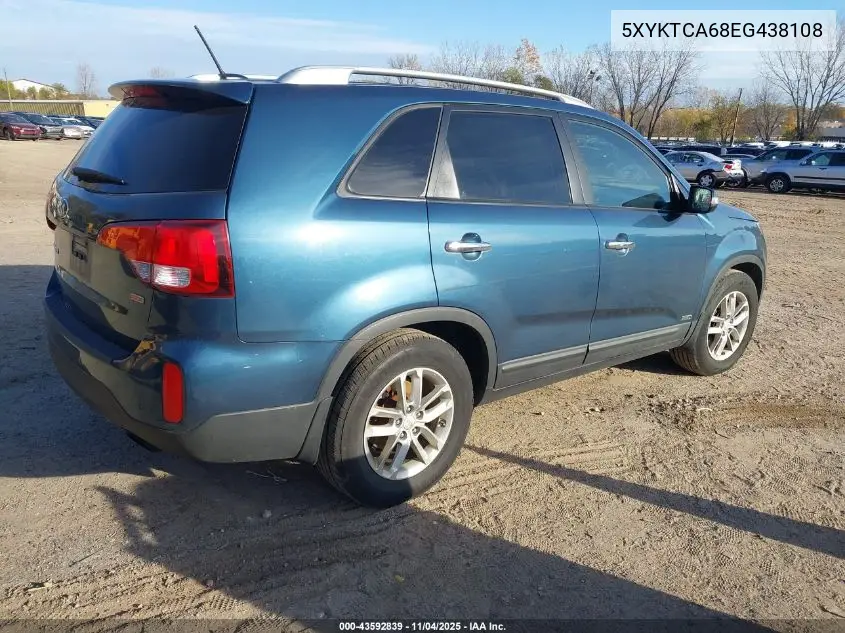5XYKTCA68EG438108 2014 Kia Sorento Lx