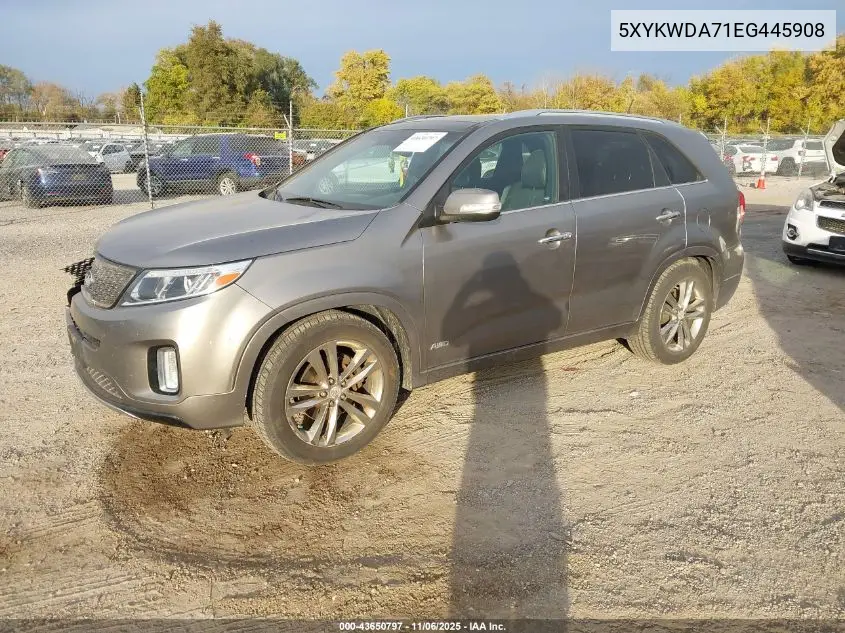 5XYKWDA71EG445908 2014 Kia Sorento Limited V6