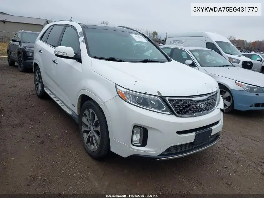 5XYKWDA75EG431770 2014 Kia Sorento Sx V6