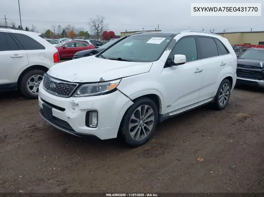 5XYKWDA75EG431770 2014 Kia Sorento Sx V6