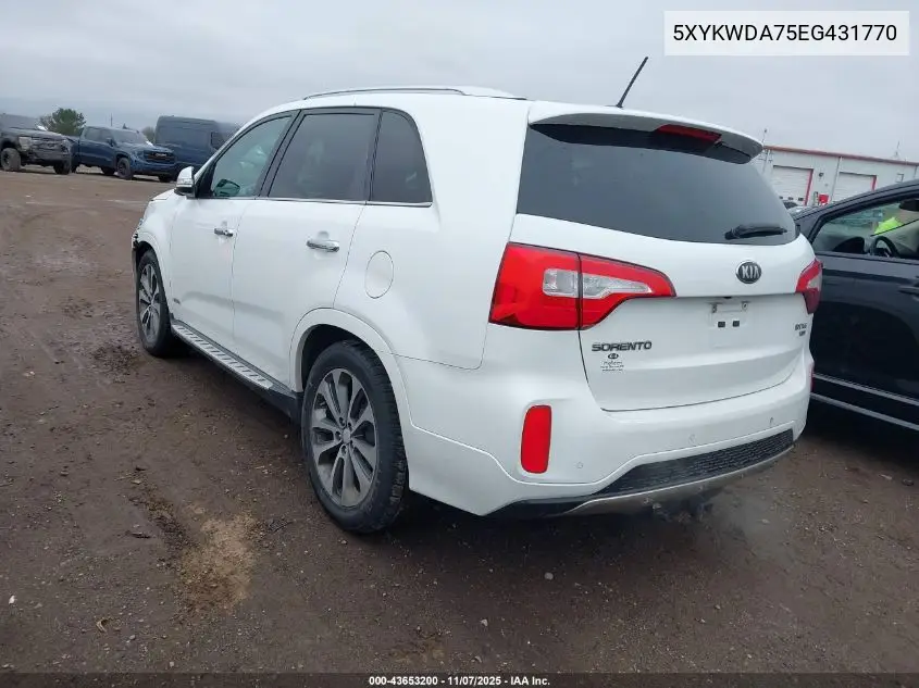 5XYKWDA75EG431770 2014 Kia Sorento Sx V6