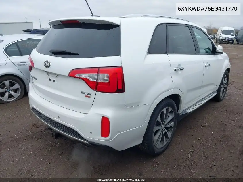 5XYKWDA75EG431770 2014 Kia Sorento Sx V6