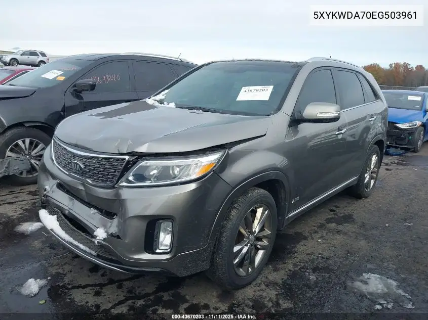5XYKWDA70EG503961 2014 Kia Sorento Limited V6