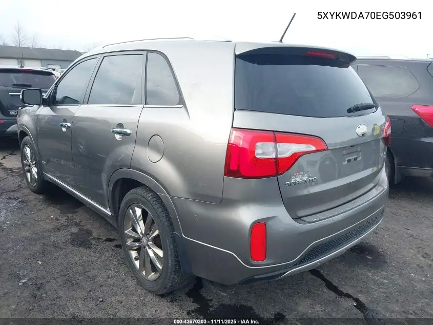 5XYKWDA70EG503961 2014 Kia Sorento Limited V6