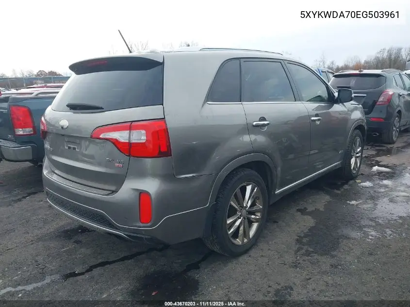 5XYKWDA70EG503961 2014 Kia Sorento Limited V6