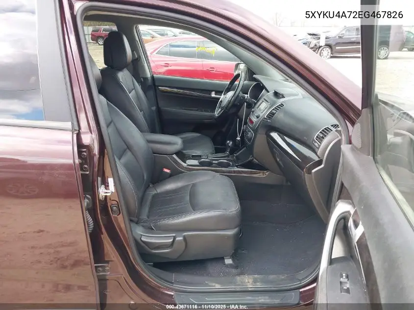 5XYKU4A72EG467826 2014 Kia Sorento Ex V6