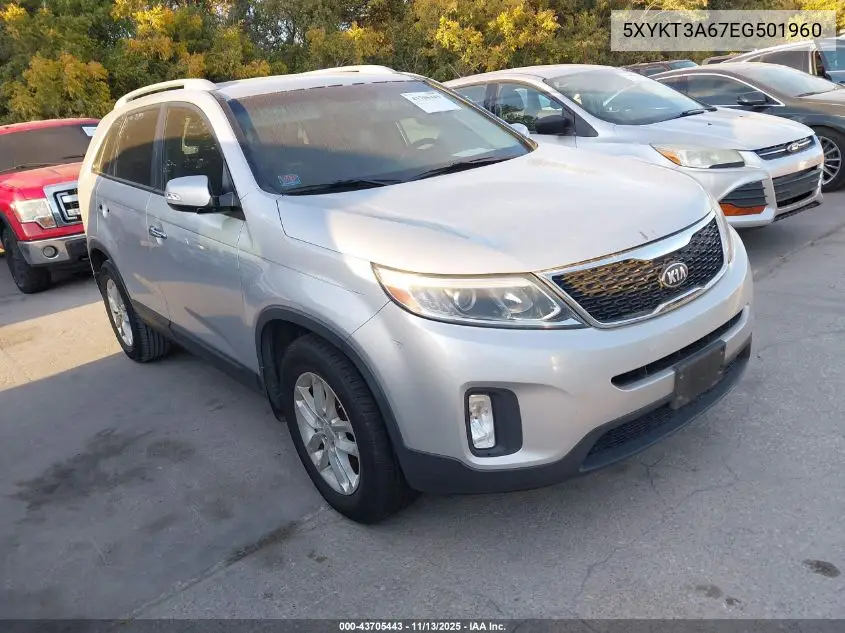 5XYKT3A67EG501960 2014 Kia Sorento Lx