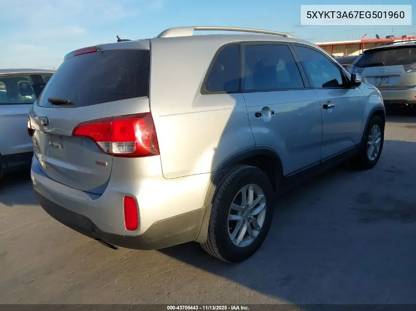 5XYKT3A67EG501960 2014 Kia Sorento Lx