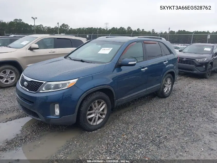 5XYKT3A66EG528762 2014 Kia Sorento Lx