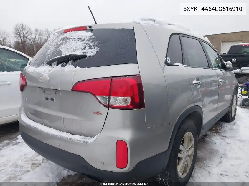 5XYKT4A64EG516910 2014 Kia Sorento Lx