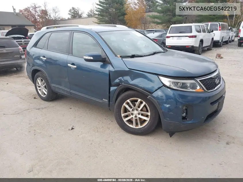 5XYKTCA60EG542219 2014 Kia Sorento Lx