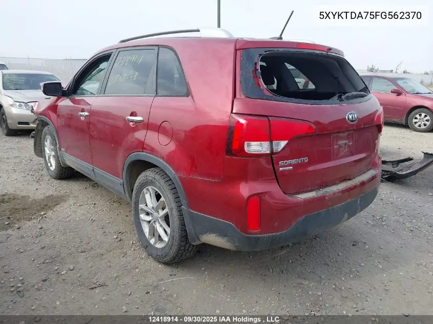 5XYKTDA75FG562370 2015 Kia Sorento Lx