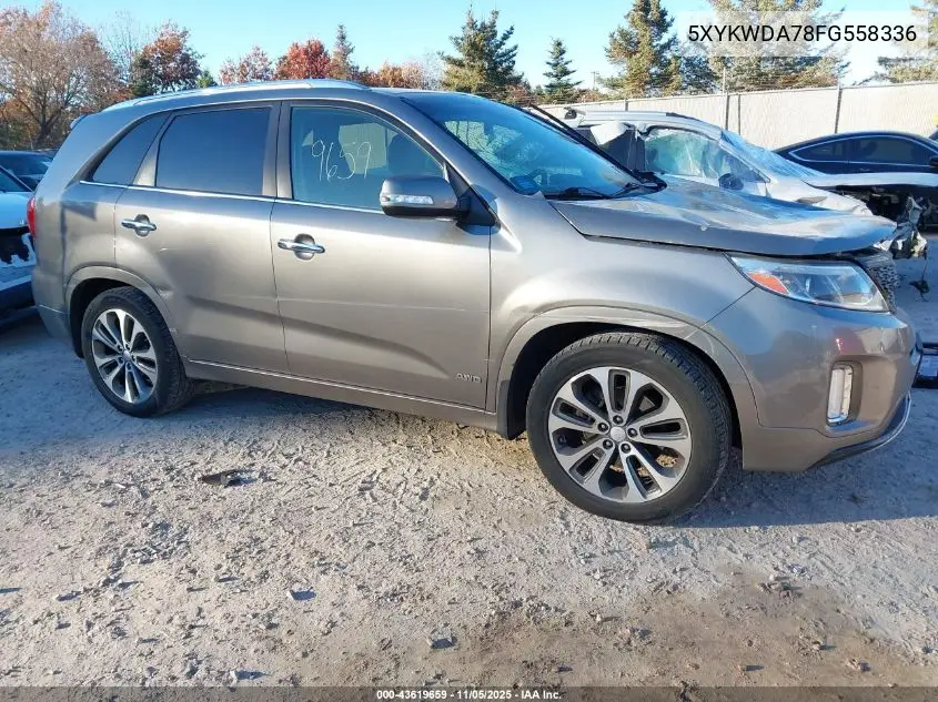 5XYKWDA78FG558336 2015 Kia Sorento Sx V6