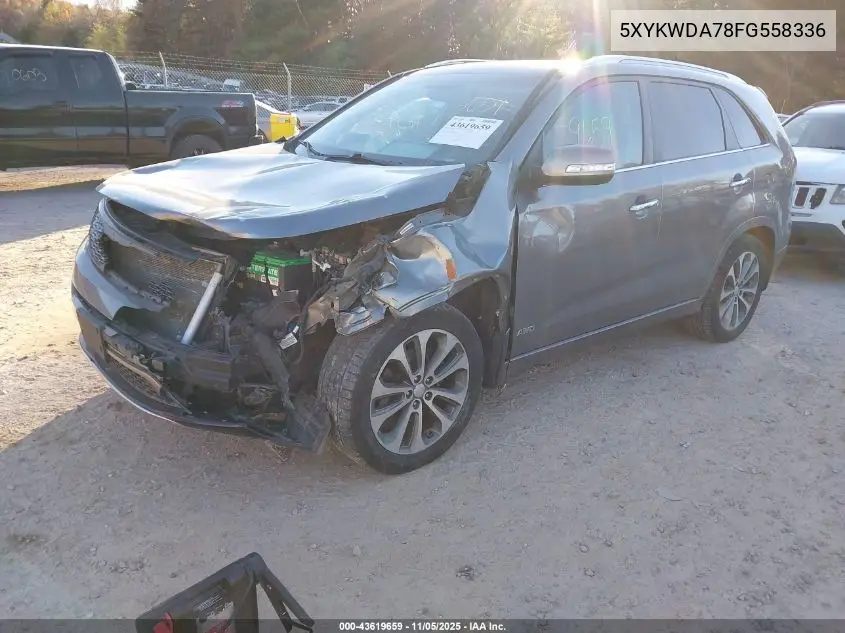 5XYKWDA78FG558336 2015 Kia Sorento Sx V6