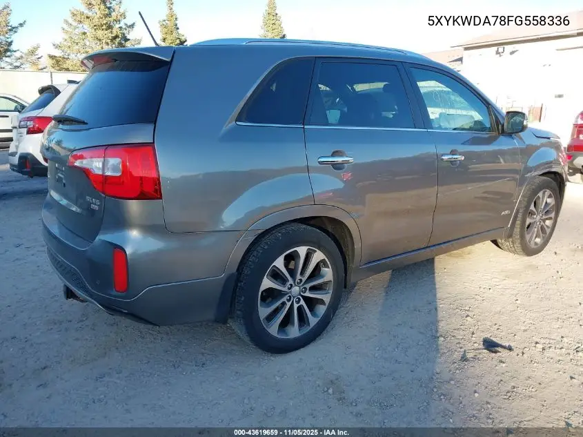 5XYKWDA78FG558336 2015 Kia Sorento Sx V6