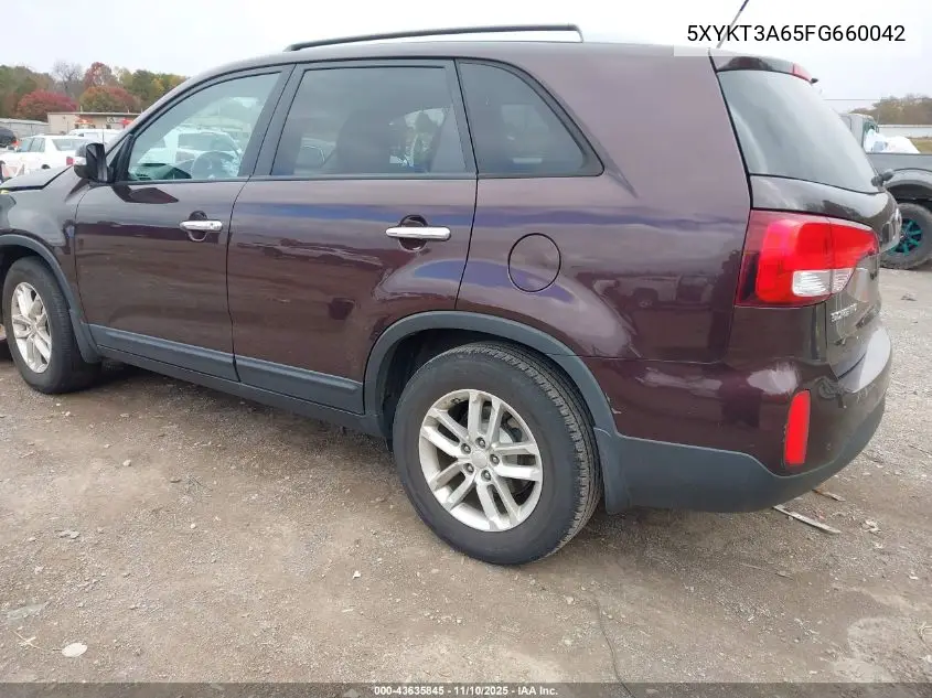 5XYKT3A65FG660042 2015 Kia Sorento Lx