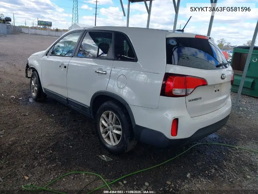 5XYKT3A63FG581596 2015 Kia Sorento Lx