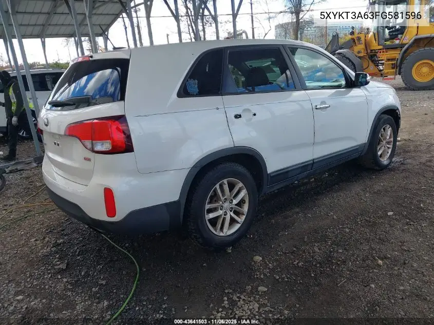 5XYKT3A63FG581596 2015 Kia Sorento Lx