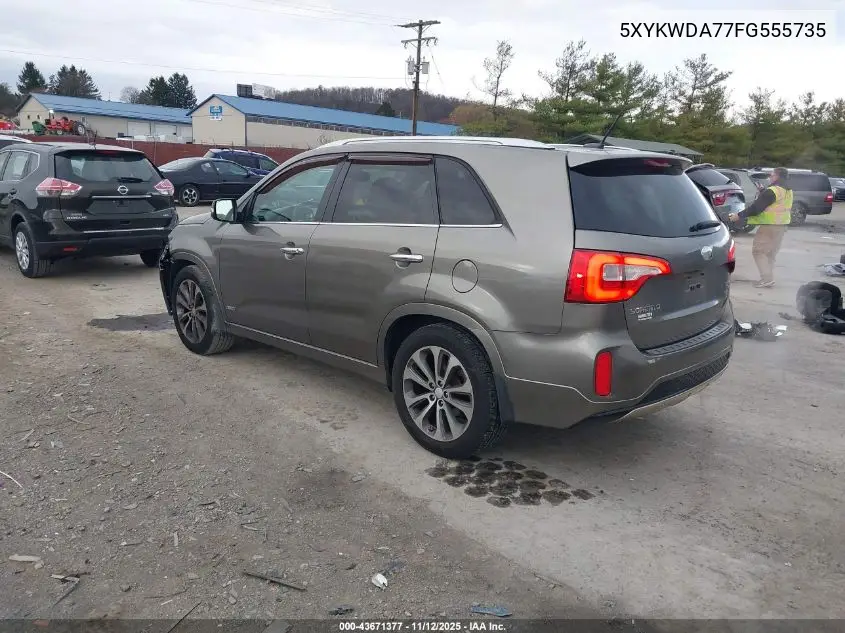 5XYKWDA77FG555735 2015 Kia Sorento Sx V6