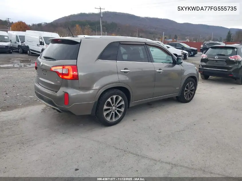 5XYKWDA77FG555735 2015 Kia Sorento Sx V6
