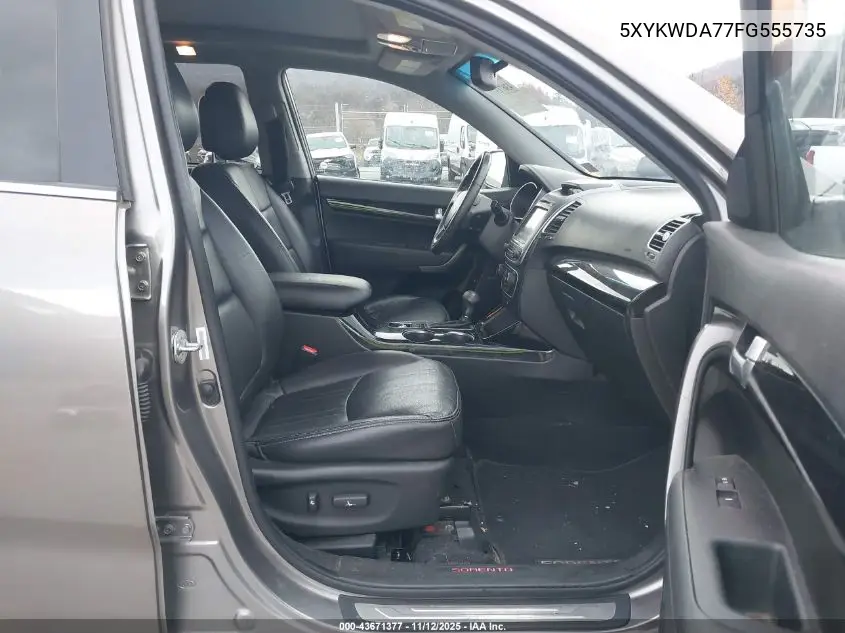5XYKWDA77FG555735 2015 Kia Sorento Sx V6