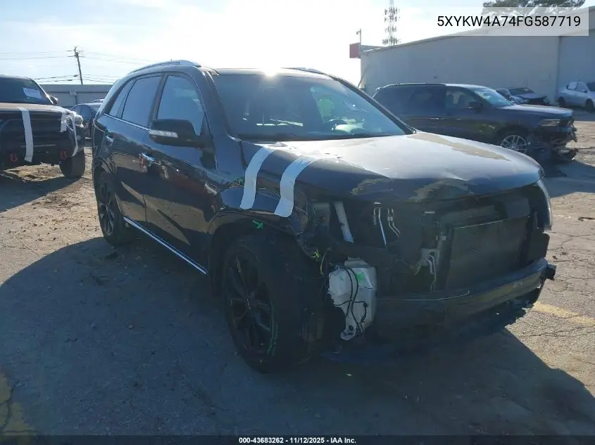 5XYKW4A74FG587719 2015 Kia Sorento Limited V6