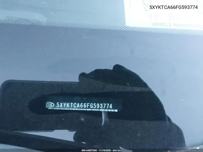 5XYKTCA66FG593774 2015 Kia Sorento Lx