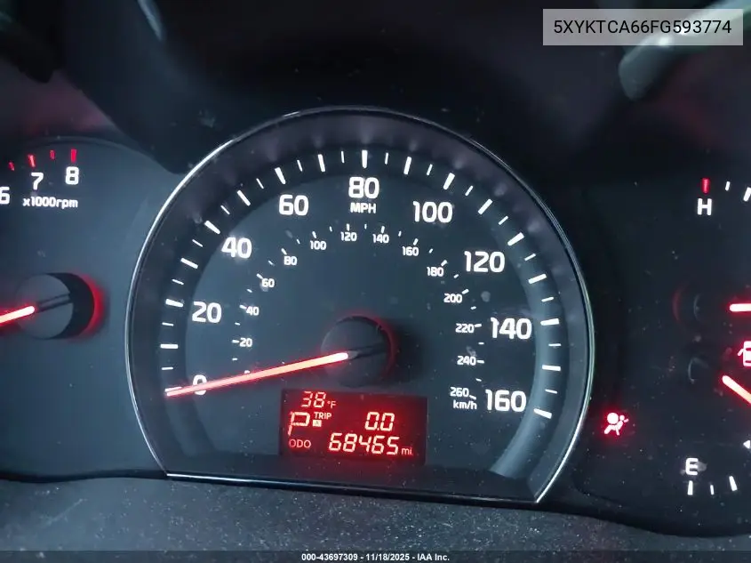 5XYKTCA66FG593774 2015 Kia Sorento Lx