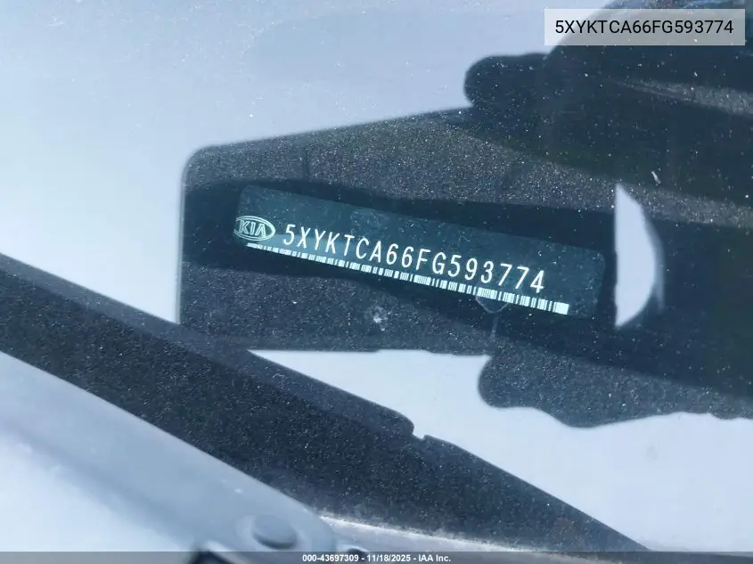 5XYKTCA66FG593774 2015 Kia Sorento Lx