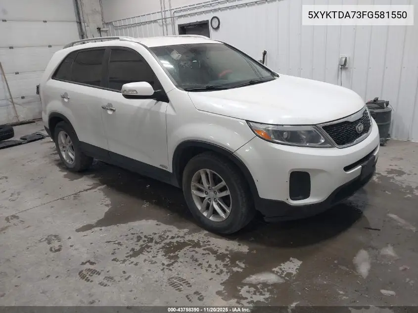 5XYKTDA73FG581550 2015 Kia Sorento Lx V6