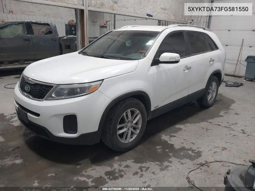5XYKTDA73FG581550 2015 Kia Sorento Lx V6