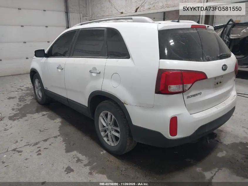 5XYKTDA73FG581550 2015 Kia Sorento Lx V6