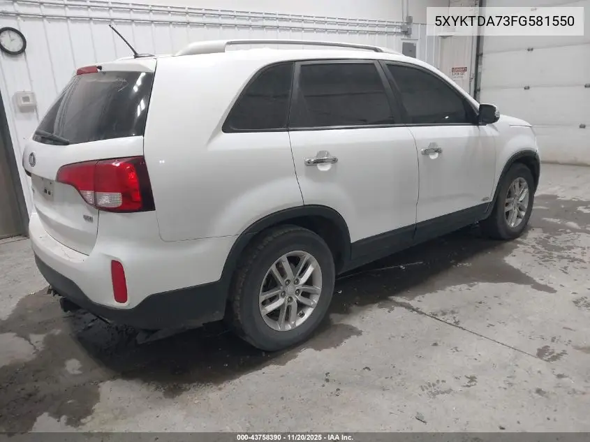 5XYKTDA73FG581550 2015 Kia Sorento Lx V6