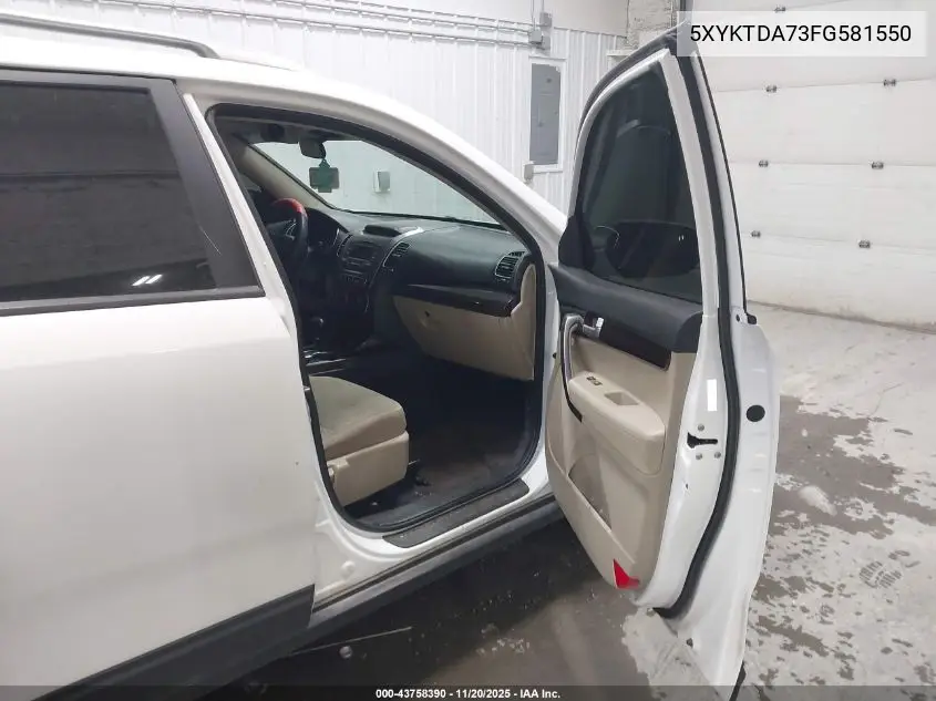 5XYKTDA73FG581550 2015 Kia Sorento Lx V6