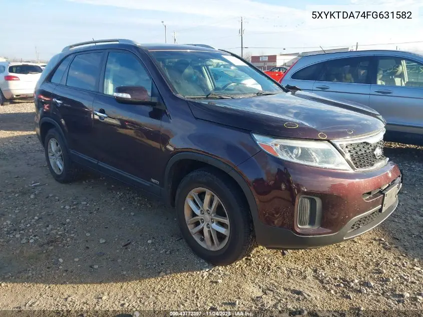 5XYKTDA74FG631582 2015 Kia Sorento Lx V6