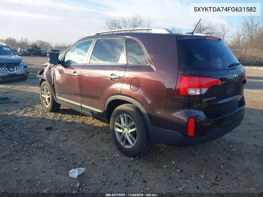 5XYKTDA74FG631582 2015 Kia Sorento Lx V6