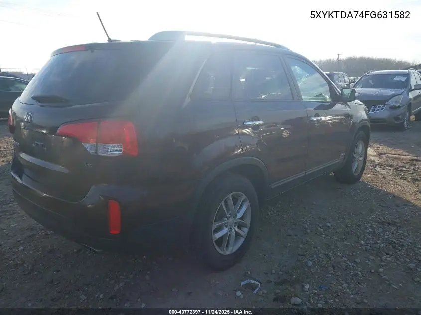 5XYKTDA74FG631582 2015 Kia Sorento Lx V6