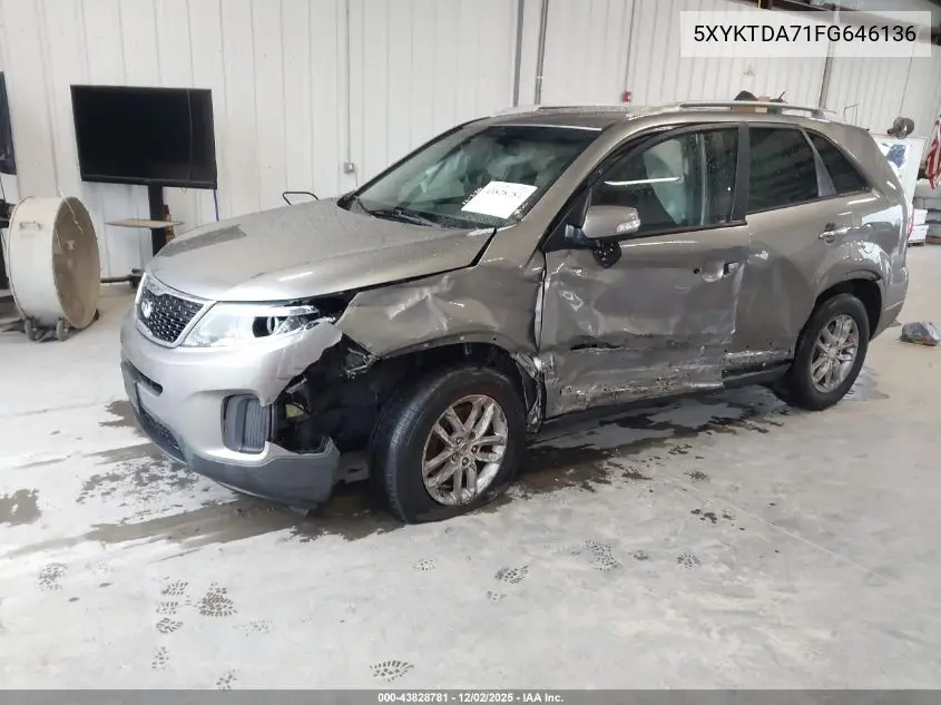 5XYKTDA71FG646136 2015 Kia Sorento Lx