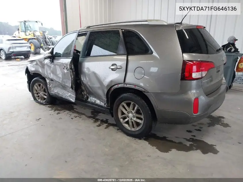 5XYKTDA71FG646136 2015 Kia Sorento Lx