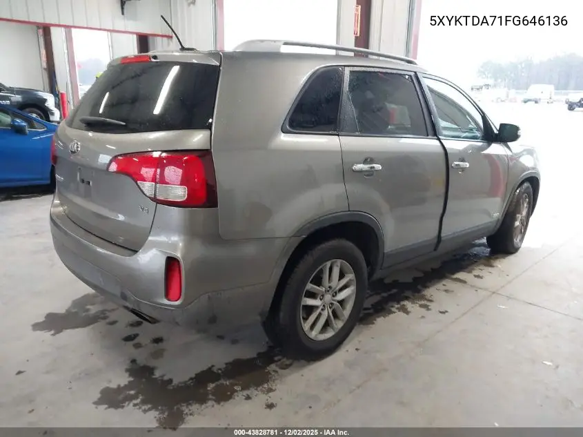 5XYKTDA71FG646136 2015 Kia Sorento Lx