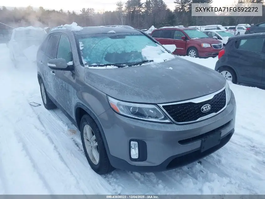 5XYKTDA71FG592272 2015 Kia Sorento Lx V6