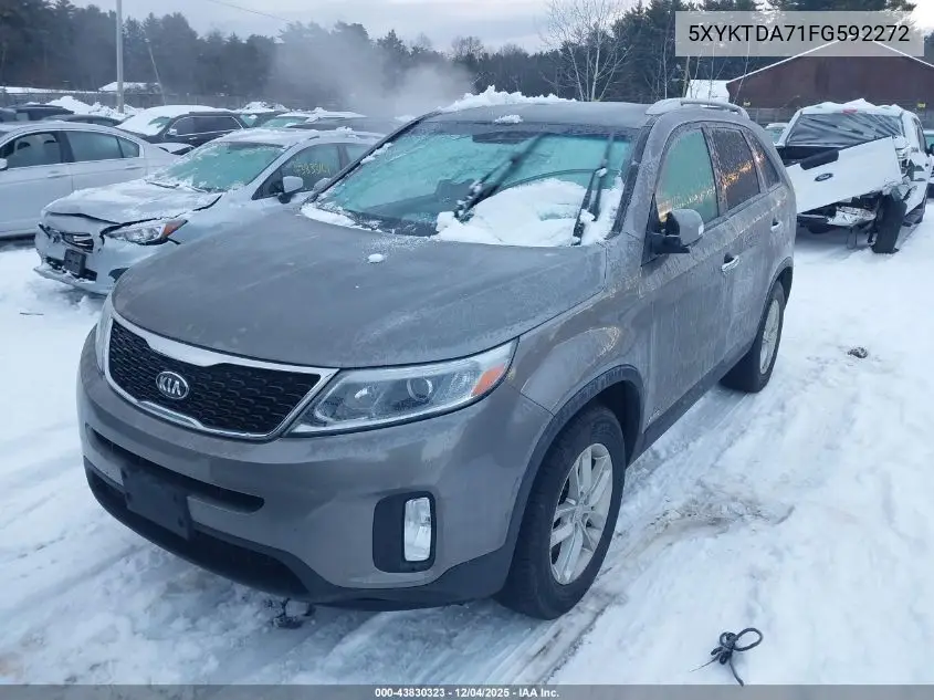 5XYKTDA71FG592272 2015 Kia Sorento Lx V6