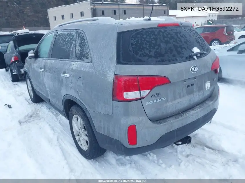 5XYKTDA71FG592272 2015 Kia Sorento Lx V6