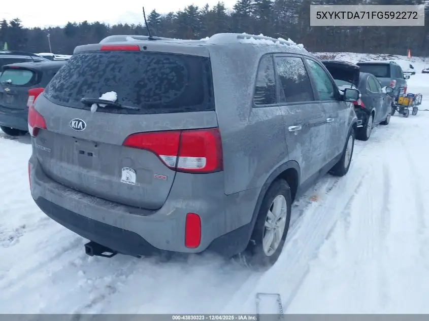5XYKTDA71FG592272 2015 Kia Sorento Lx V6