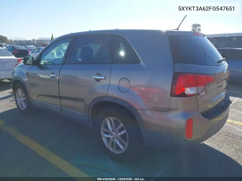 5XYKT3A62FG547651 2015 Kia Sorento Lx