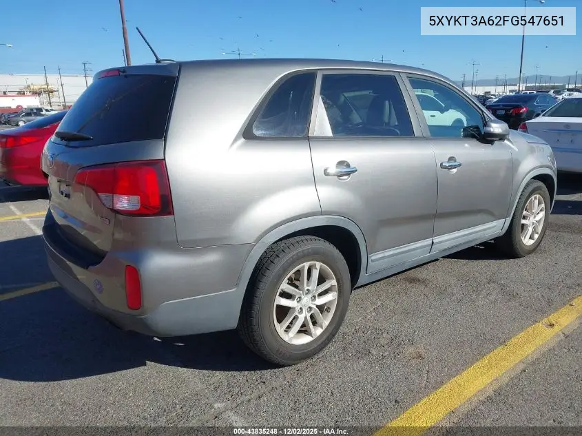 5XYKT3A62FG547651 2015 Kia Sorento Lx