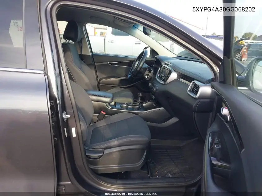 5XYPG4A30GG068202 2016 Kia Sorento 2.4L Lx