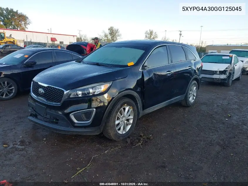 5XYPG4A30GG125045 2016 Kia Sorento 2.4L L