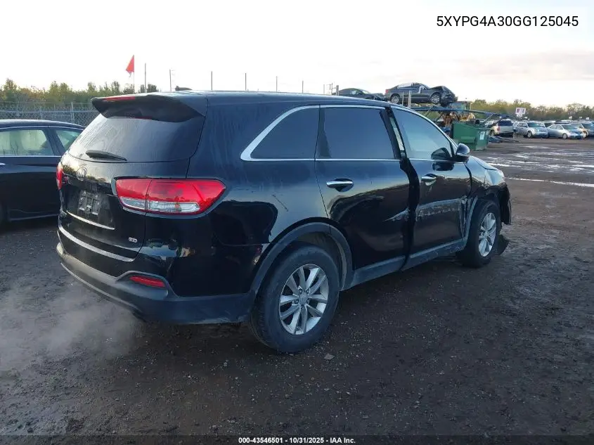 5XYPG4A30GG125045 2016 Kia Sorento 2.4L L